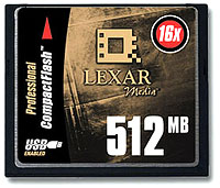 Lexar 512MB 16X Professional CompactFlash