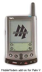 Palm V met MobileMotient modem