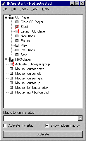 Screenshot van IRassistant
