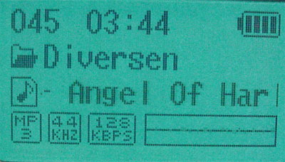 iRiver IMP250 display