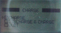 iRiver IMP250 charge menu