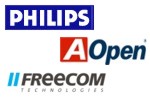 Philips, Freecom en Aopen logo