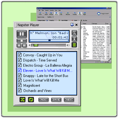 Napster player preview