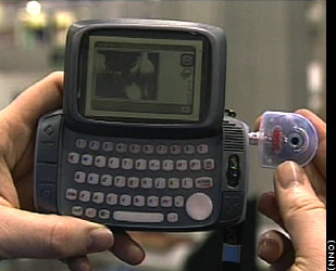 Danger hiptop - The Danger hiptop allows users to surf the Web, exchange instant messages and send and receive email. Additional features include a phone, PDA, and a digital camera accessory.