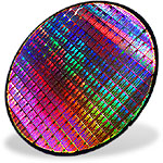 AMD Athlon 4 wafer (skewed met shaduw)