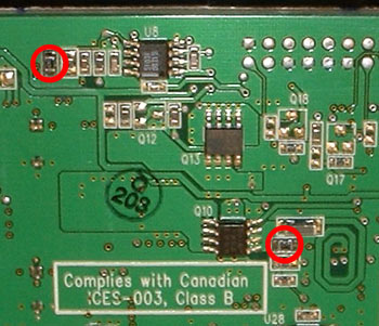 ATi Radeon 8500 potloodtruc c.q. voltagemod