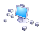 Monitor met speakers (illustratie)