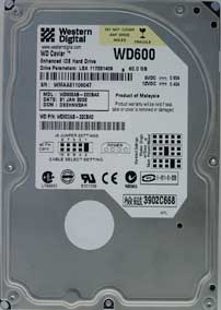 Western Digital 600AB hardeschijf