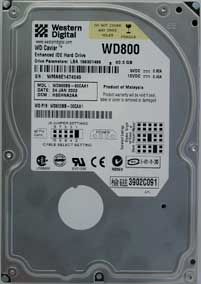 Western Digital 800BB hardeschijf