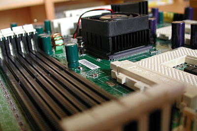 MSI K7D Master moederbord close-up