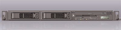 Newisys dual Opteron 1U rackmount - front