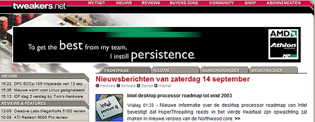 Leaderboard in nieuwe Tweakers.net layout
