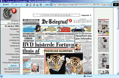 De Telegraaf online editie