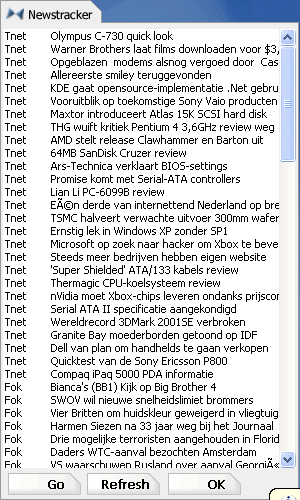 Newstracker screenshot