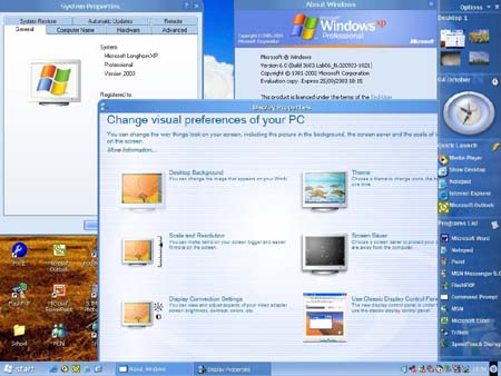 Longhorn screenshot met display control op de achtergrond (klein)