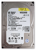 Western Digital WD2000BB / WD2000JB harddisk (klein)