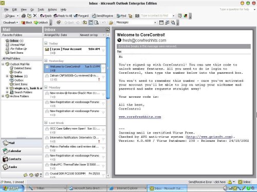 Microsoft Outlook 11 screenshot