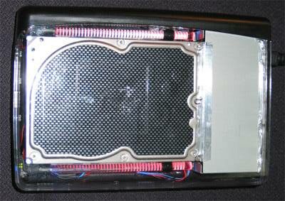Western Digital externe doorzichtige prototype behuizing