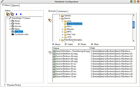 Instellingen Palmbutler software