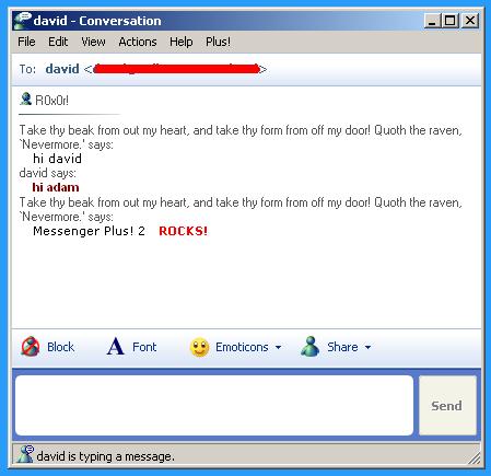 Messenger Plus! 2.0 screenshot
