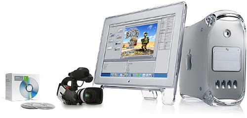 Apple PowerMac met LCD display en camera (groot) Apple PowerMac met LCD display en camera (groot)
