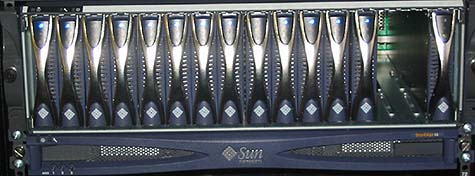 Sun blades in een rack