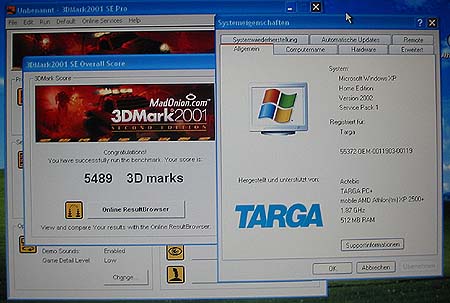 Athlon XP-M 3DMark 2001 score