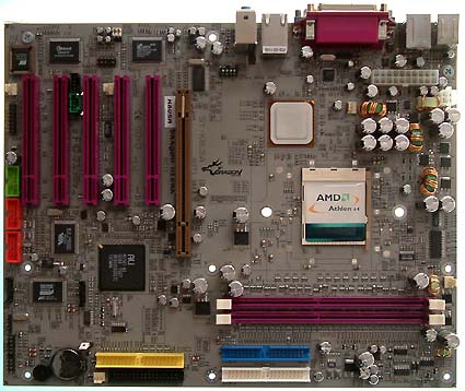 Soyo moederbord met ALi-chipset voor de Athlon 64