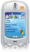 Orange Smart phone with bliss screen