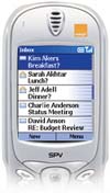 Orange Smart phone with inbox