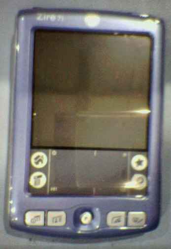 wazig plaatje van de Palm Zire 70