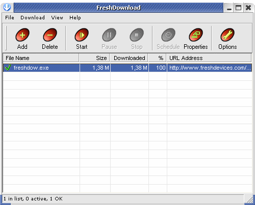 Fresh Download 5.70 screenshot
