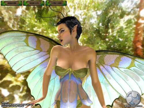 nVidia Dawn Demo op ATi Radeon 9800 Pro (klein)