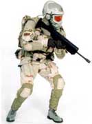 Soldaat met Scorpion-pak