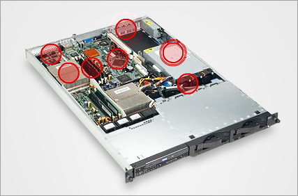 IBM eServer 325 geopend