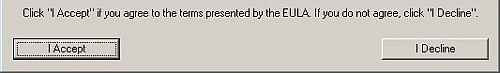 EULA buttons EULA buttons