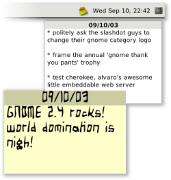Gnome 2.4 Sticky Notes