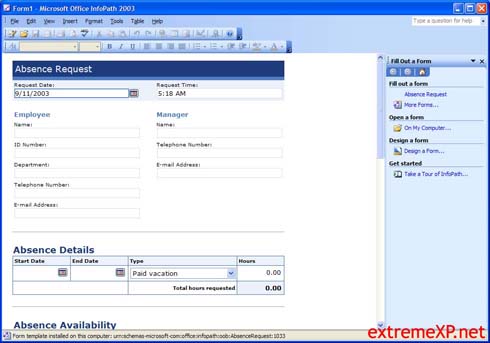 Microsoft Office 2003: InfoPath (klein)
