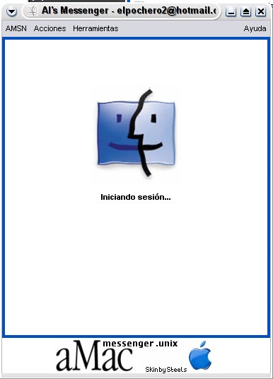 aMSN met MacOS X-skin