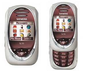 Siemens SL55 met in- en uitgeklapt keypad
