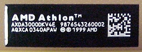 Barcode op AMD-sticker Barcode op AMD-sticker