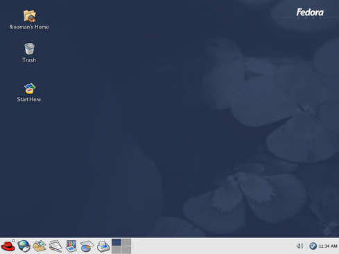 Fedora Core 1 - default desktop (klein)