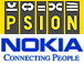 Nokia en Psion logo