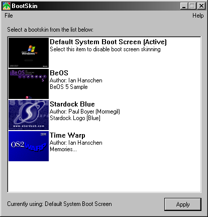 BootSkin 0.75 alpha 2