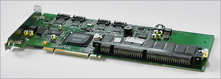 Promise FastTrak S150 SX4 PCB met DIMM Promise FastTrak S150 SX4 PCB met DIMM