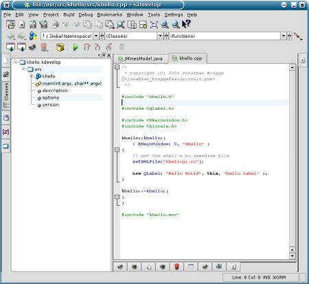KDE KDevelop 3.0 (Gideon)