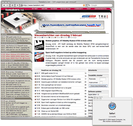 Apple Safari 1.2 (klein)