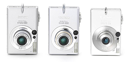 Canon Digital Ixus 430, Digital Ixus 500 en Digital Ixus IIs Canon Digital Ixus 430, Digital Ixus 500 en Digital Ixus IIs