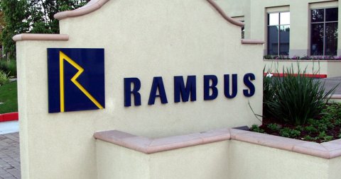 Rambus logo op muur (groot, bijgeknipt) Rambus logo op muur (groot, bijgeknipt)