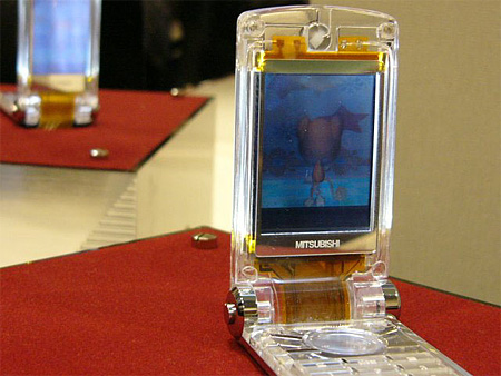 Prototype tweezijdig LCD in telefoon